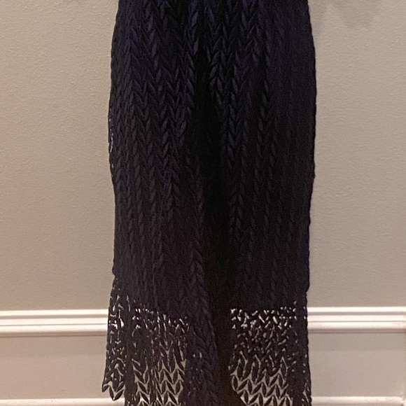 Kay Unger Nordstrom's Tatum Navy Lace Midi Dress 12 NWT - Picture 10 of 11